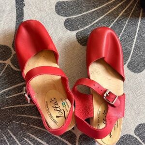 Lotta from Stockholm Low Wood 41 Mary Jane Clog Red Wood